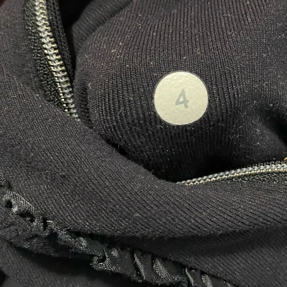 Lululemon Nice Asana Jacket *Ruffle Full Zip Black Jacket Size 4 - Picture 9 of 9